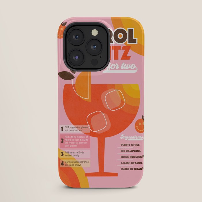 Retro Cocktail Nº1 Aperol Spritz iPhone Case Gallery Image 27