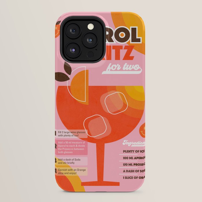 Retro Cocktail Nº1 Aperol Spritz iPhone Case Gallery Image 24