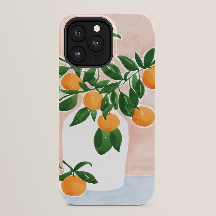 Orange Tree Branch in a Vase iPhone Case Gallery Image 32