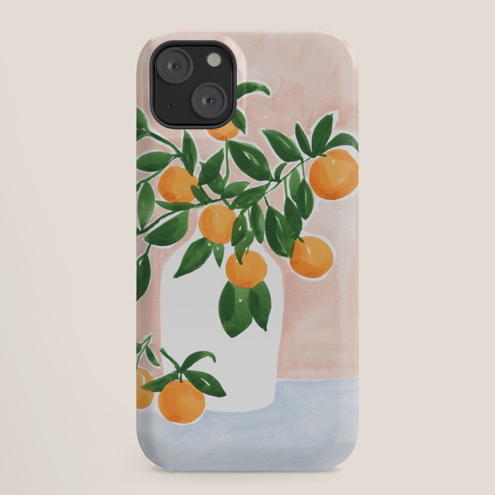 Orange Tree Branch in a Vase iPhone Case Gallery Image 18