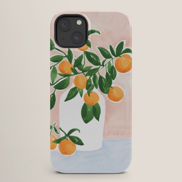 Orange Tree Branch in a Vase iPhone Case Gallery Image 26