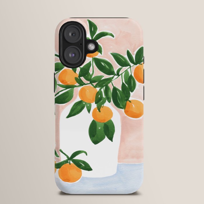 Orange Tree Branch in a Vase iPhone Case Gallery Image 13