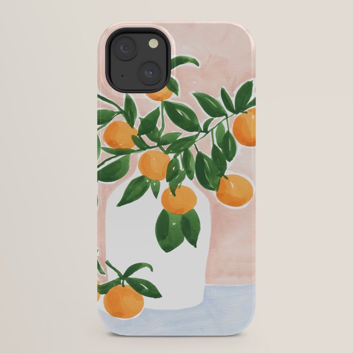 Orange Tree Branch in a Vase iPhone Case Gallery Image 30