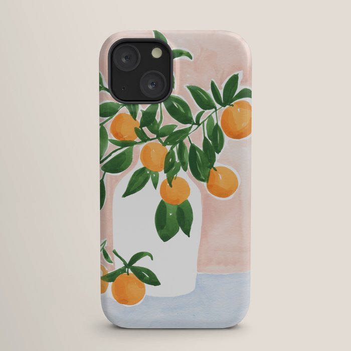 Orange Tree Branch in a Vase iPhone Case Gallery Image 17