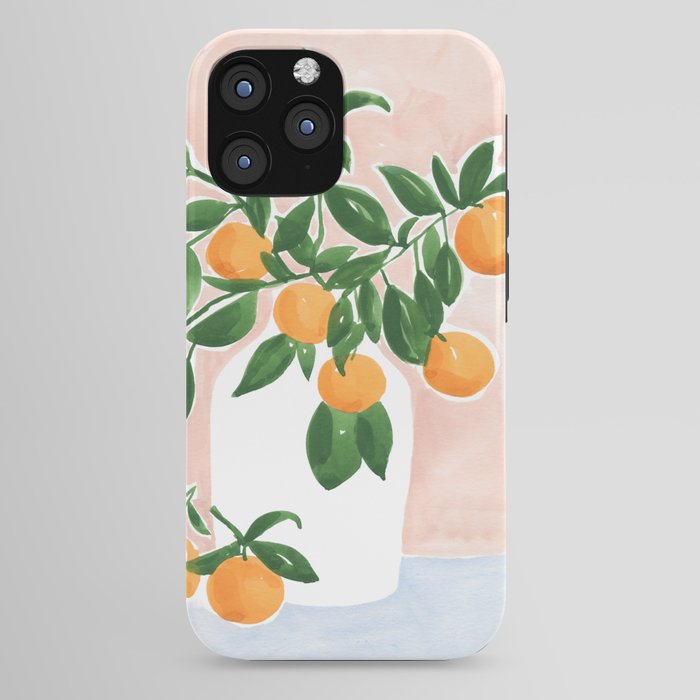 Orange Tree Branch in a Vase iPhone Case Gallery Image 44