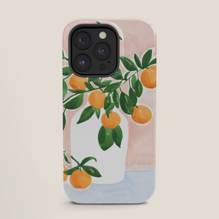 Orange Tree Branch in a Vase iPhone Case Gallery Image 27
