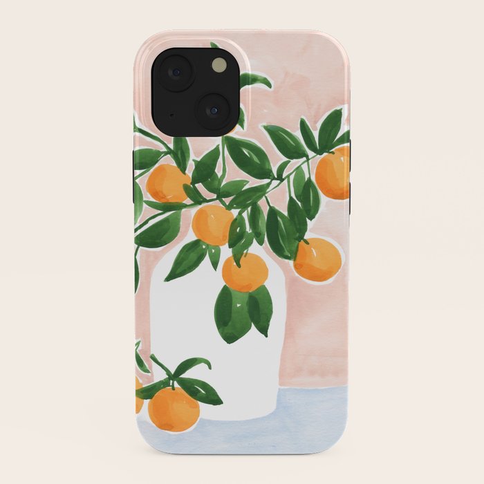 Orange Tree Branch in a Vase iPhone Case Gallery Image 38