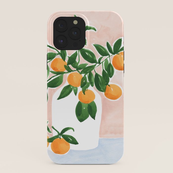 Orange Tree Branch in a Vase iPhone Case Gallery Image 40