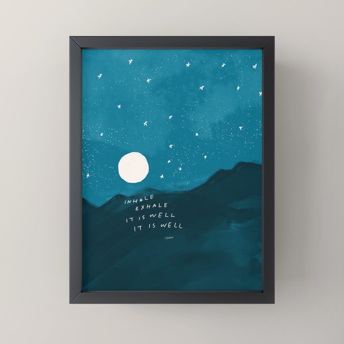 "Inhale Exhale It is Well It Is Well" Mini Art Print Gallery Image 3