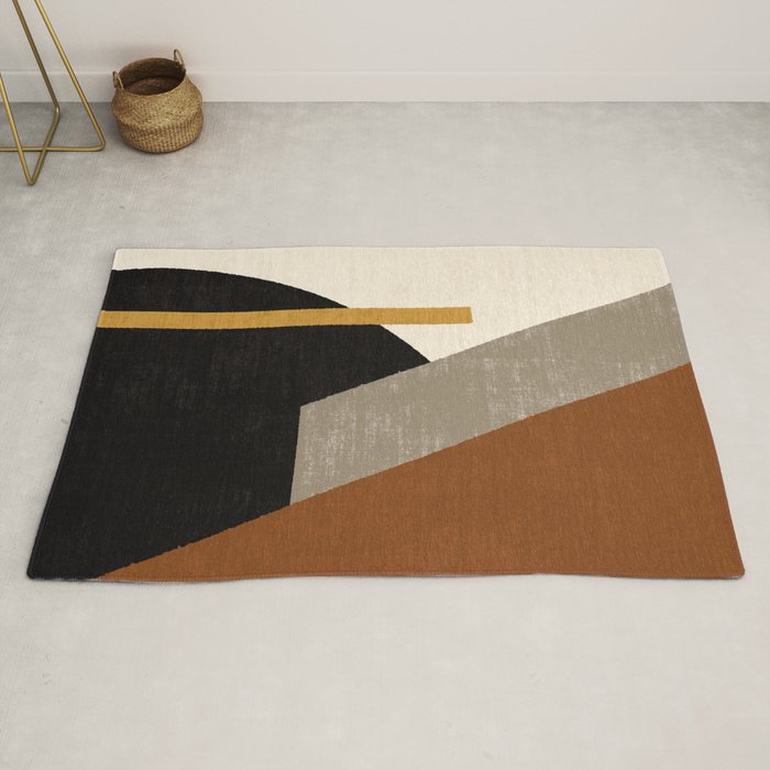 Geometric Compo 1 Filet Landscape - terra Rug Gallery Image 2