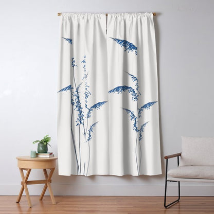 Blue flowers 2 Window Curtain Gallery Image 5