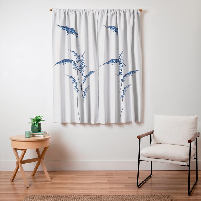 Blue flowers 2 Window Curtain Gallery Image 3