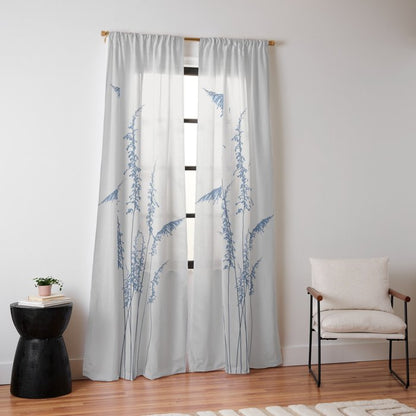 Blue flowers 2 Window Curtain Gallery Image 10