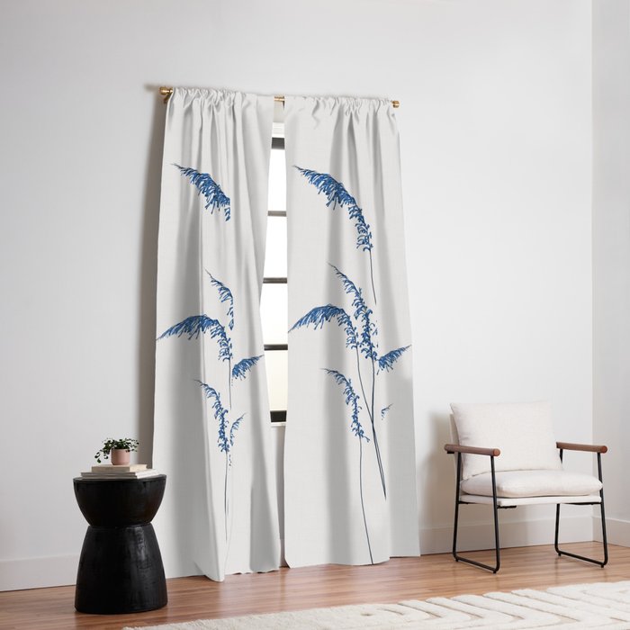 Blue flowers 2 Window Curtain Gallery Image 2