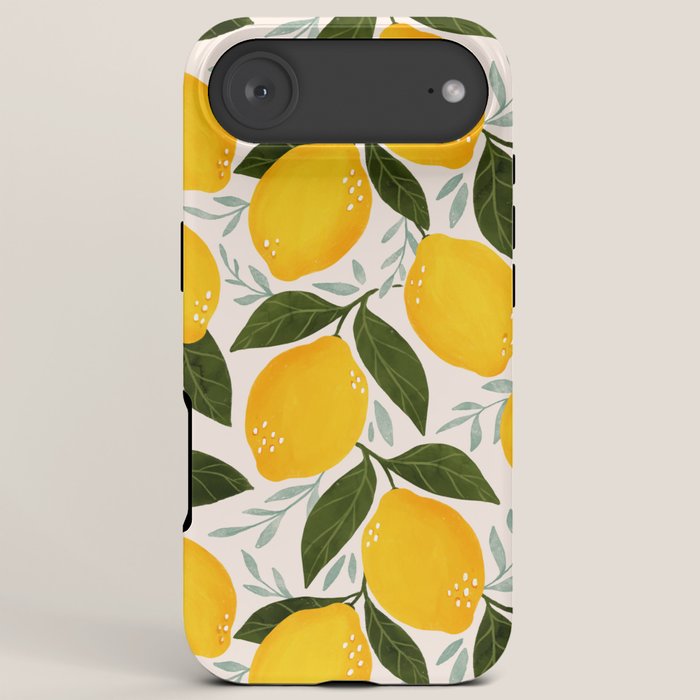 Mediterranean Summer Lemons Pattern iPhone Case Gallery Image 6