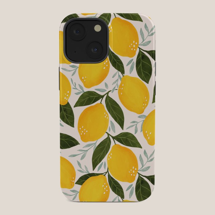 Mediterranean Summer Lemons Pattern iPhone Case Gallery Image 34