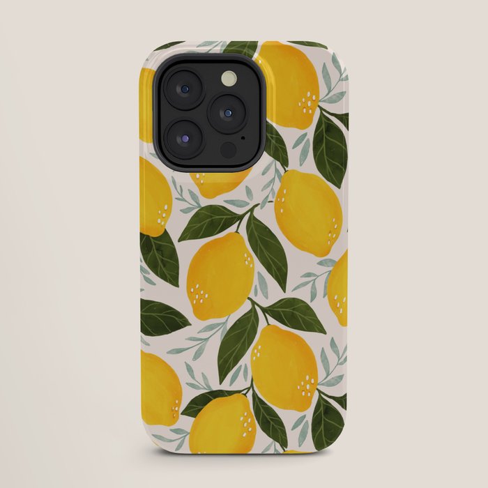 Mediterranean Summer Lemons Pattern iPhone Case Gallery Image 27