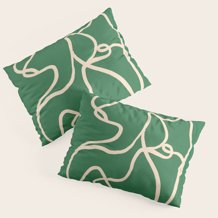 Abstract Line Art Cat 10 Pillow Sham Gallery Image 3