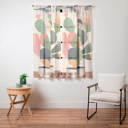 Cactus & Birds 1 Window Curtain Gallery Image 23