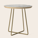 Black and White Stripes, Abstract Side Table Gallery Image 1