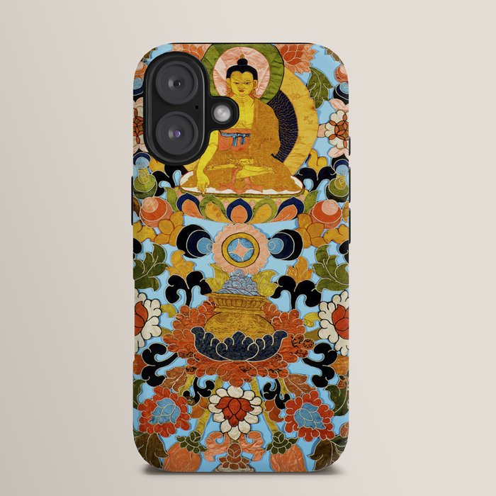 Antique Tibetan Floral Textile Print iPhone Case Gallery Image 13