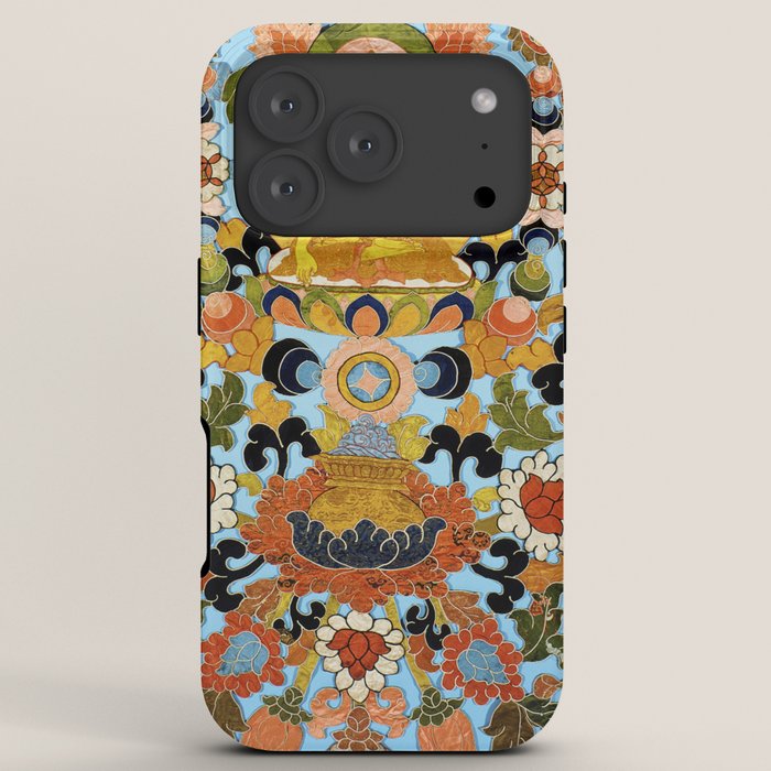 Antique Tibetan Floral Textile Print iPhone Case Gallery Image 7