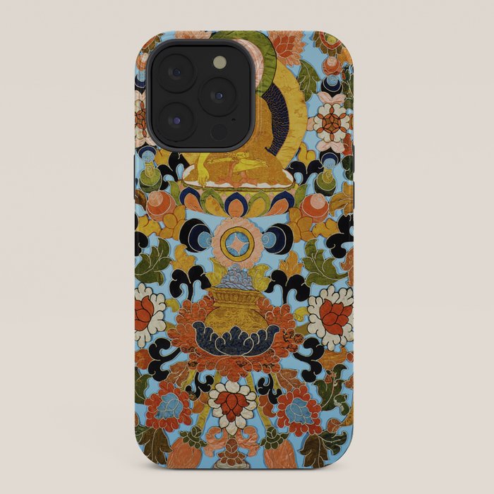 Antique Tibetan Floral Textile Print iPhone Case Gallery Image 36
