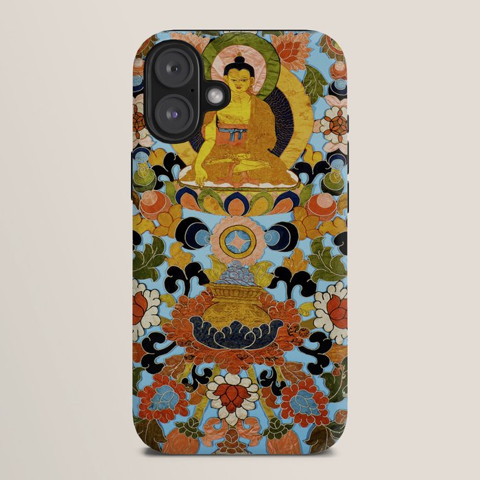 Antique Tibetan Floral Textile Print iPhone Case Gallery Image 10