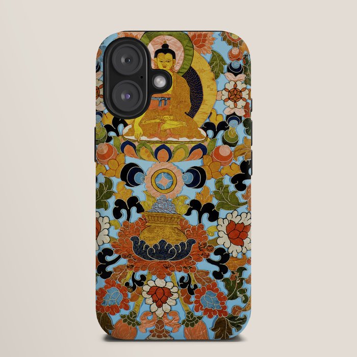 Antique Tibetan Floral Textile Print iPhone Case Gallery Image 9