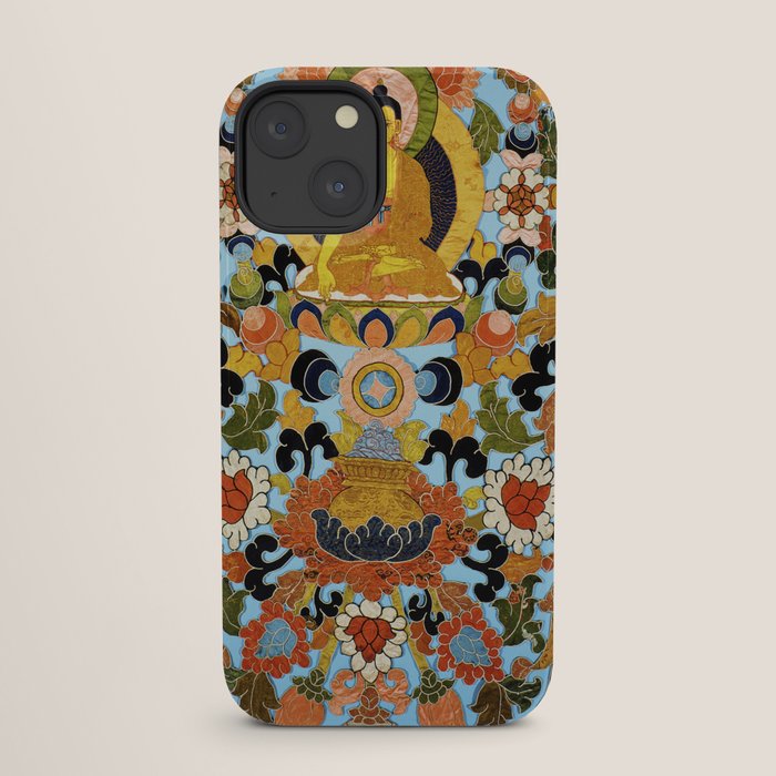 Antique Tibetan Floral Textile Print iPhone Case Gallery Image 25
