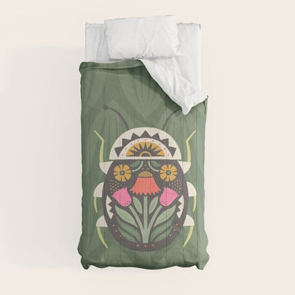 Folk Art Beetle Comforter Gallery Image 4