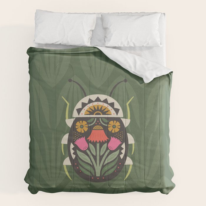 Folk Art Beetle Comforter Gallery Image 7