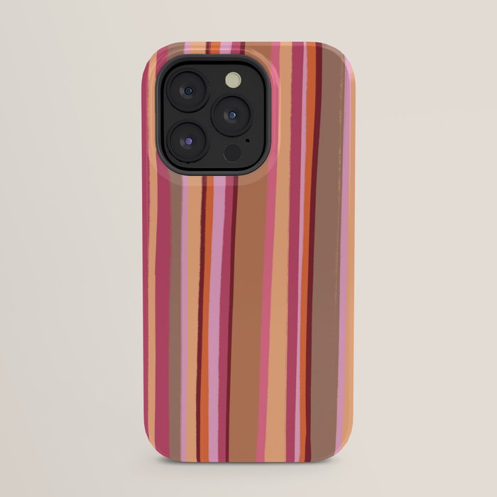 Sunday Morning Stripes Inspired by PANTONE 17 1230 Mocha Mousse iPhone Case Gallery Image 31
