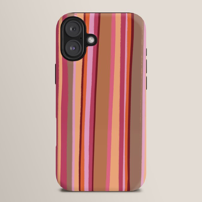 Sunday Morning Stripes Inspired by PANTONE 17 1230 Mocha Mousse iPhone Case Gallery Image 14