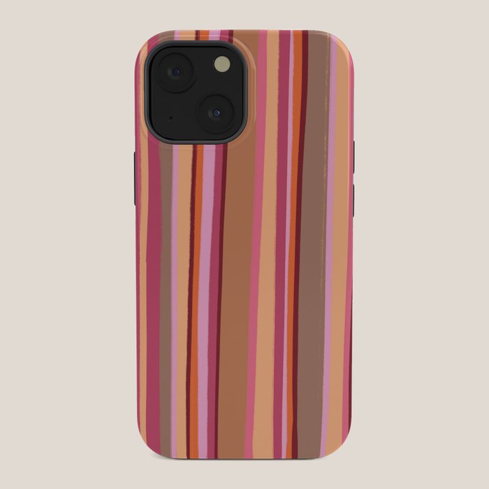Sunday Morning Stripes Inspired by PANTONE 17 1230 Mocha Mousse iPhone Case Gallery Image 34