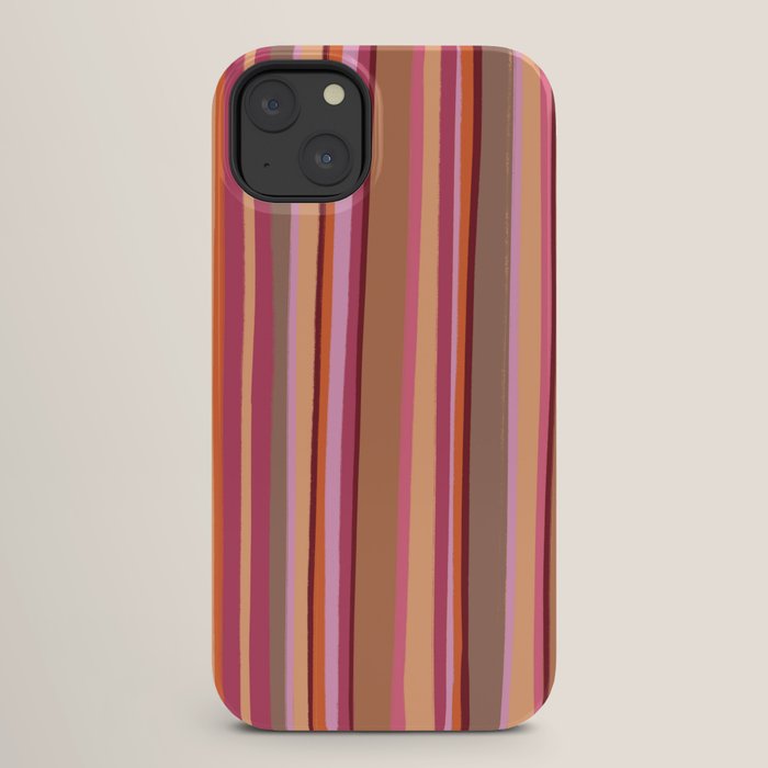 Sunday Morning Stripes Inspired by PANTONE 17 1230 Mocha Mousse iPhone Case Gallery Image 26