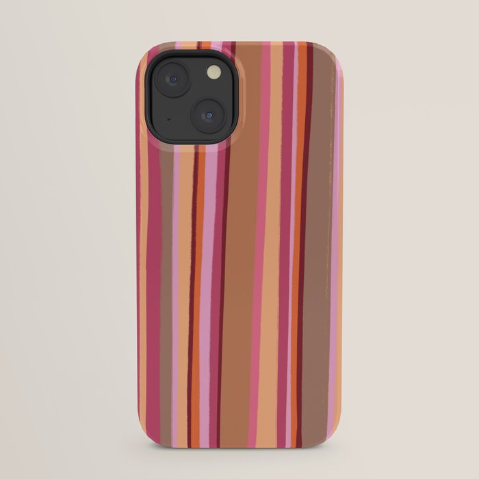 Sunday Morning Stripes Inspired by PANTONE 17 1230 Mocha Mousse iPhone Case Gallery Image 21