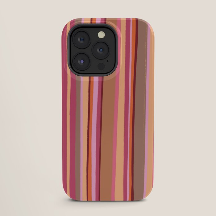 Sunday Morning Stripes Inspired by PANTONE 17 1230 Mocha Mousse iPhone Case Gallery Image 27
