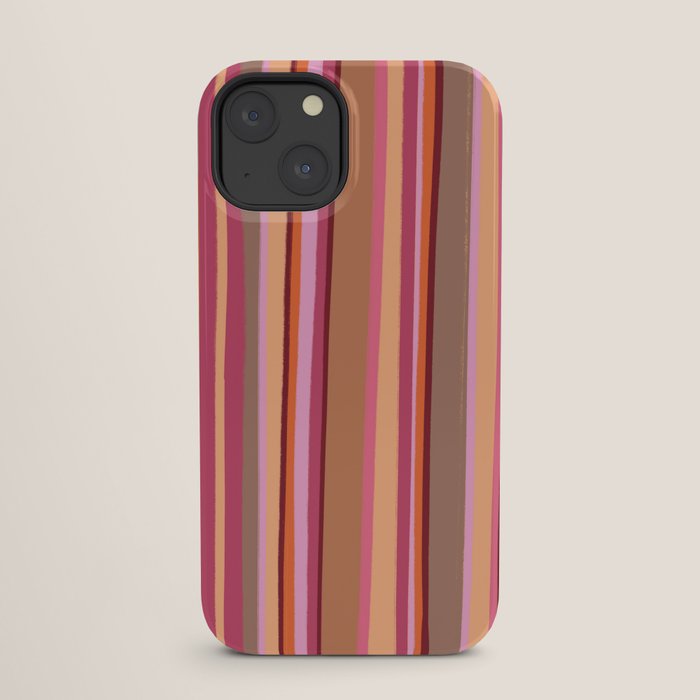 Sunday Morning Stripes Inspired by PANTONE 17 1230 Mocha Mousse iPhone Case Gallery Image 25