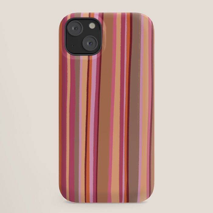 Sunday Morning Stripes Inspired by PANTONE 17 1230 Mocha Mousse iPhone Case Gallery Image 18