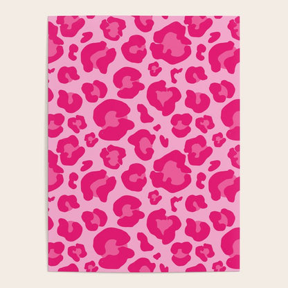 Pink Leopard Print Pattern Wallpaper - Preppy Aesthetic Poster Gallery Image 3