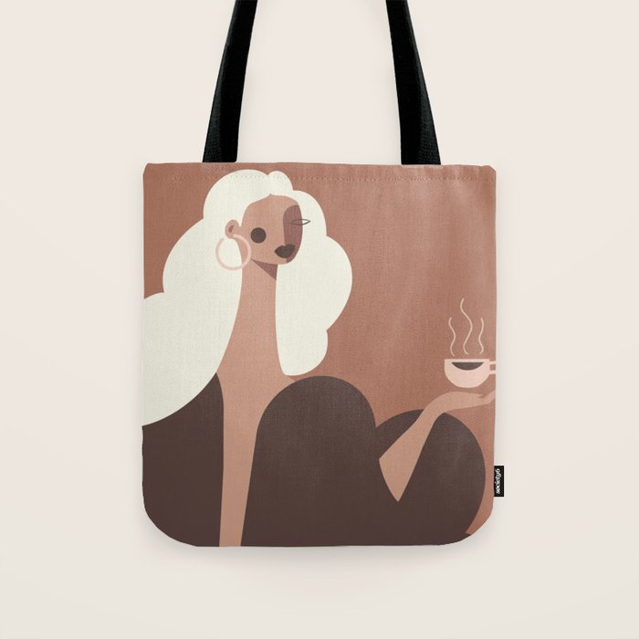 Coffee Hour Inspired by PANTONE 17 1230 Mocha Mousse Tote Bag Gallery Image 1