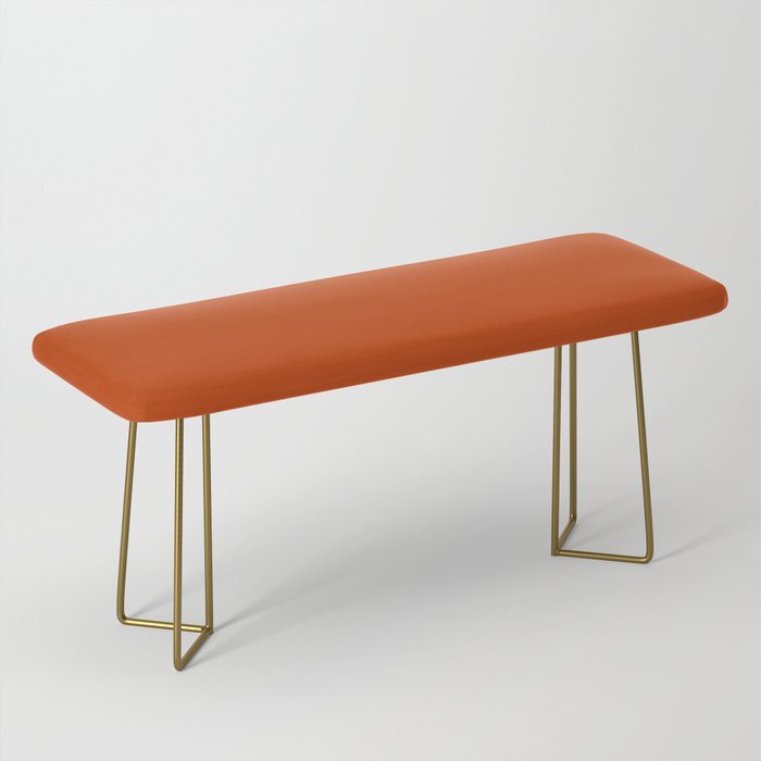 Rusty Burnt Orange Solid Rich Rust Colour Bench Gallery Image 2