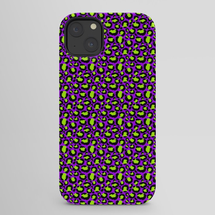 Neon Purple Green Leopard Pattern iPhone Case Gallery Image 22