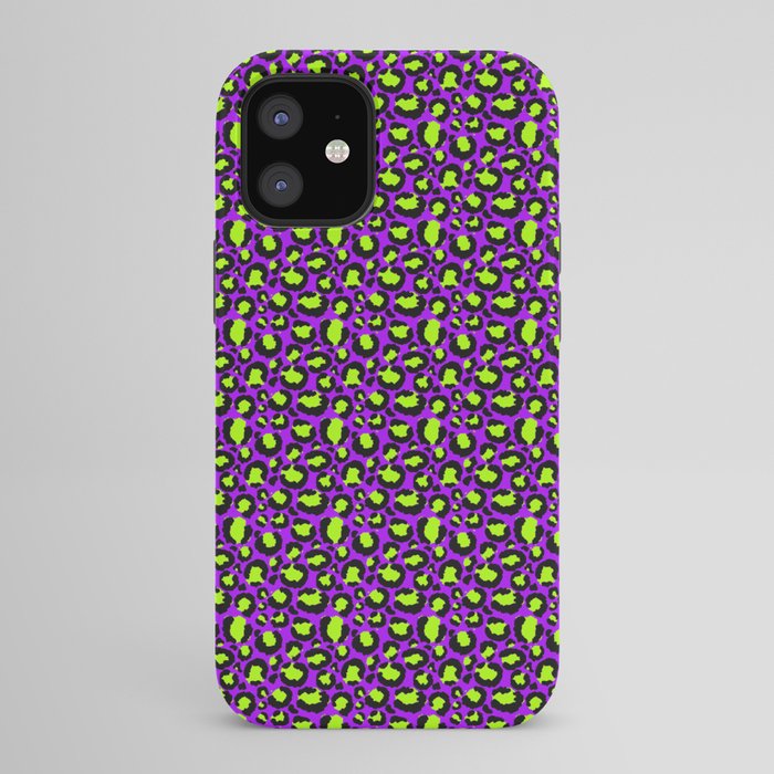 Neon Purple Green Leopard Pattern iPhone Case Gallery Image 42
