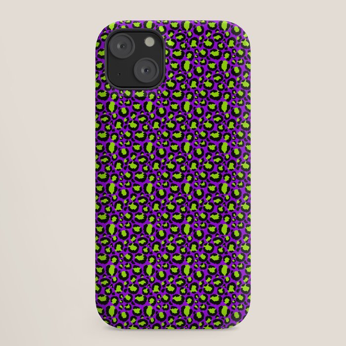 Neon Purple Green Leopard Pattern iPhone Case Gallery Image 18
