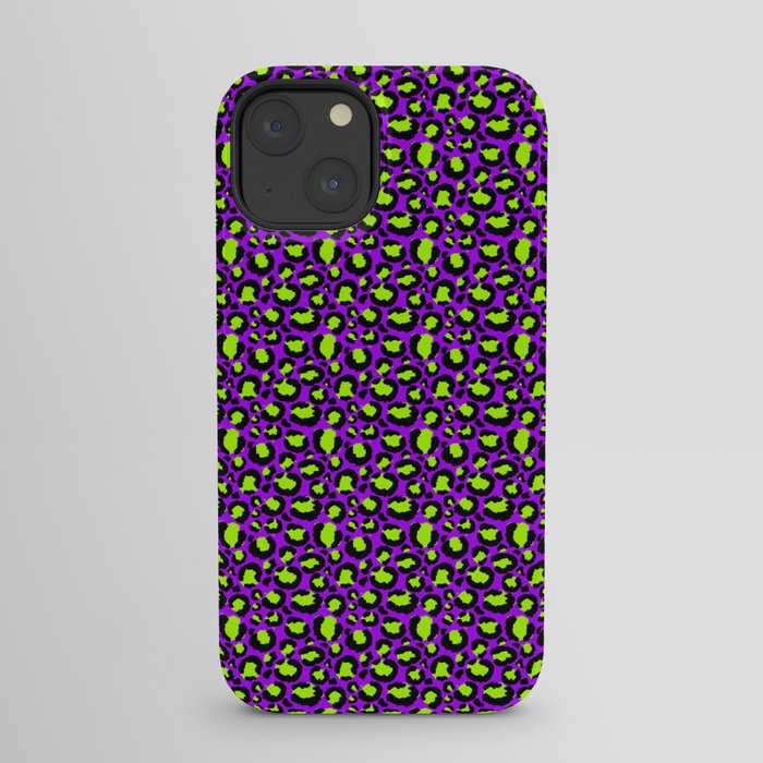 Neon Purple Green Leopard Pattern iPhone Case Gallery Image 29