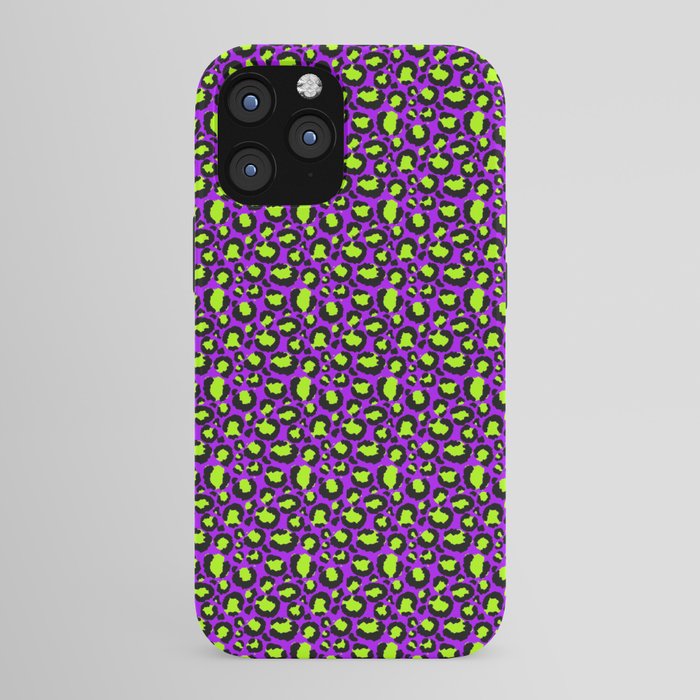 Neon Purple Green Leopard Pattern iPhone Case Gallery Image 43