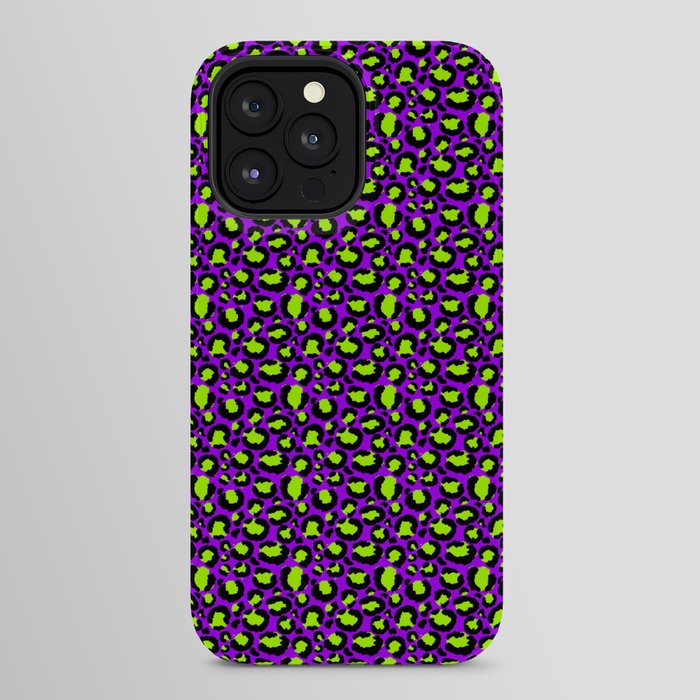 Neon Purple Green Leopard Pattern iPhone Case Gallery Image 32