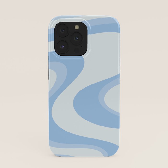 Retro Swirls Powder Blue Abstract Pattern iPhone Case Gallery Image 39